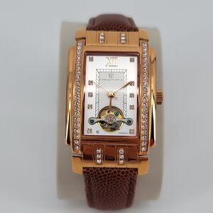 Constantin Weisz Watch Germany Automatic Skeleton Case 06B062CW Rose Tone Men's